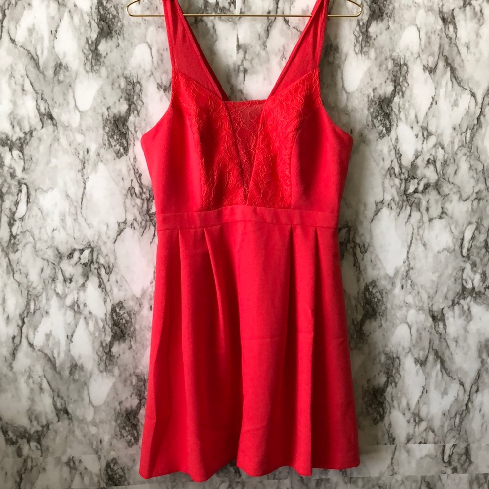 Coral Lace Dress